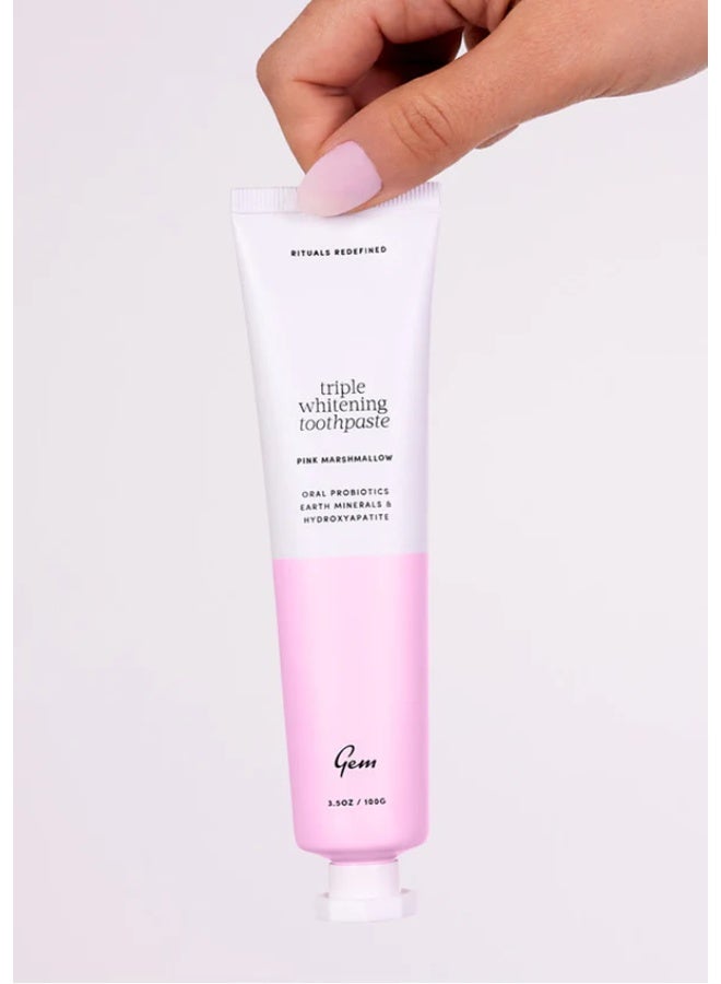 Gem Triple Whitening Toothpaste Pink Marshmallow 75ml - Image 2